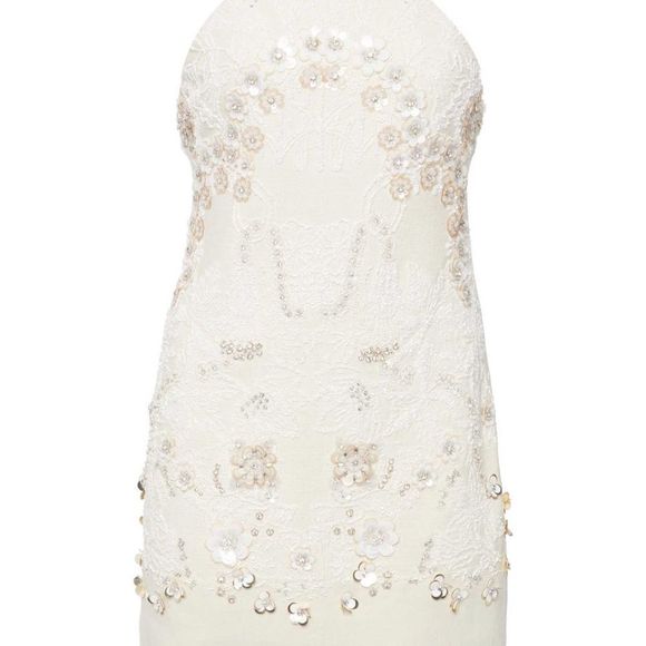 Valentino Beaded Floral Mini Dress - Picture 4 of 9